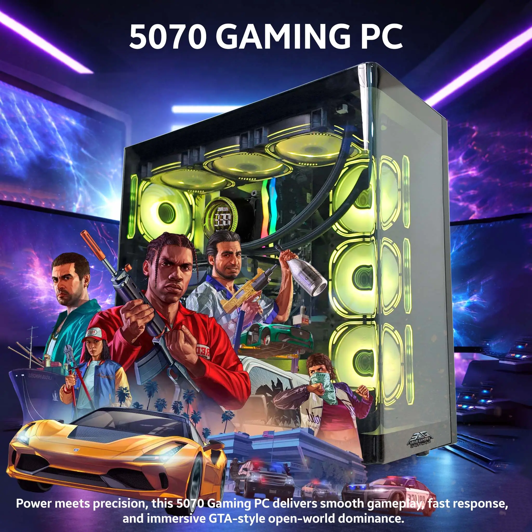 5070 Gaming PC, Intel Core i7-14700KF, NVIDIA GeForce RTX 5070 12GB GDDR7 Graphics Card, 32GB DDR5 RAM, 1TB SSD, Windows 11 Pro, RGB Gaming Case Black - Image 3
