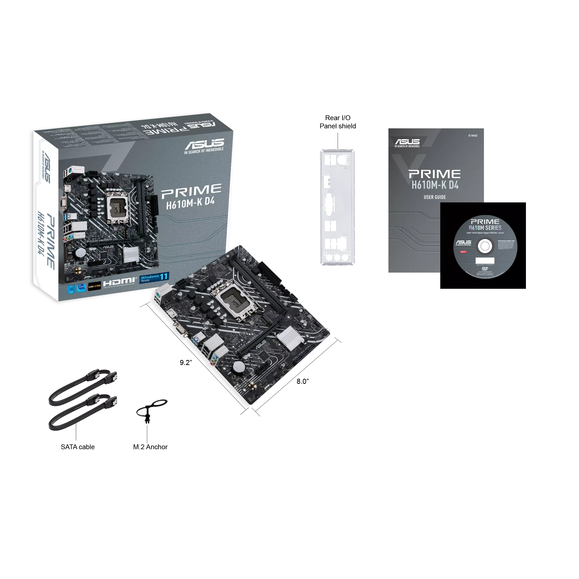 ASUS PRIME H610M-K D4 Intel H610 LGA1700 DDR4 Micro-ATX Motherboard - Image 5