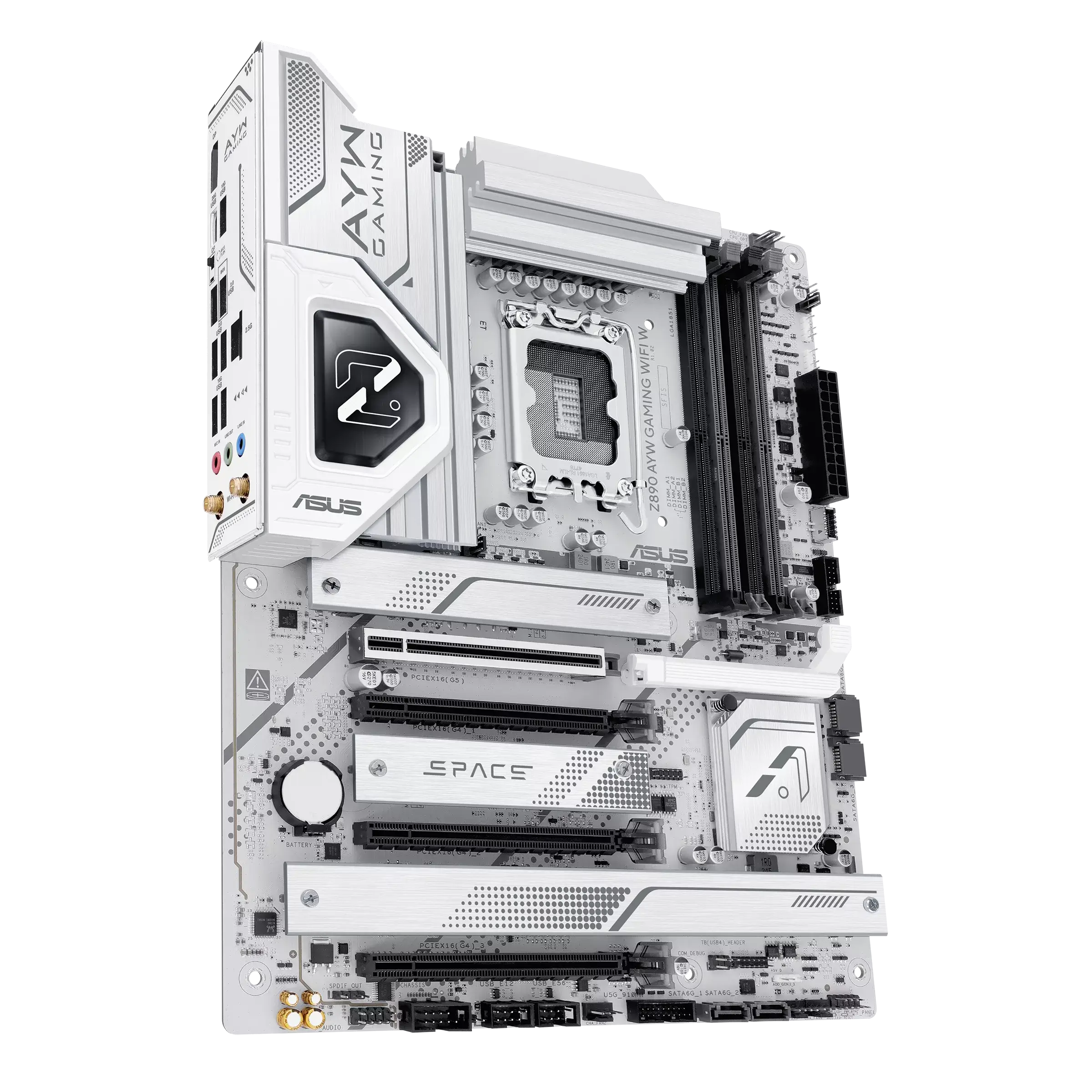 ASUS Z890-AYW Gaming WiFi W Motherboard, Intel Z890 Chipset, LGA1851 Socket, DDR5 Support, PCIe 5.0, WiFi, 2.5Gb Ethernet, ATX Gaming Motherboard | 90MB1I60-M0AAY0 - Image 2
