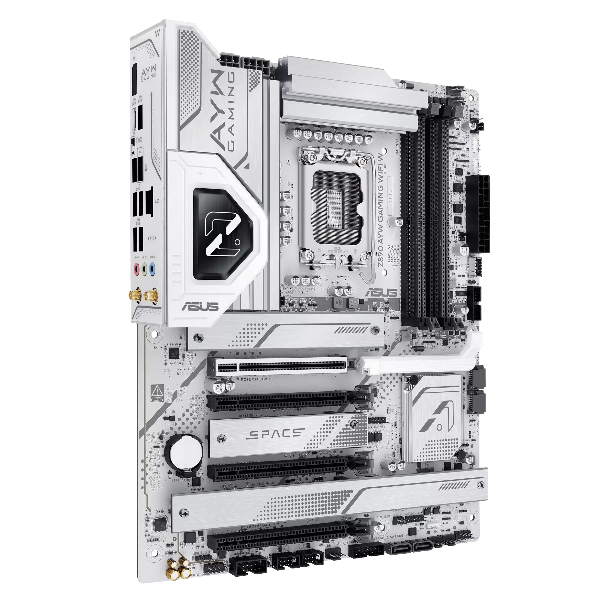 ASUS Z890-AYW Gaming WiFi W Motherboard, Intel Z890 Chipset, LGA1851 Socket, DDR5 Support, PCIe 5.0, WiFi, 2.5Gb Ethernet, ATX Gaming Motherboard | 90MB1I60-M0AAY0 - Image 4