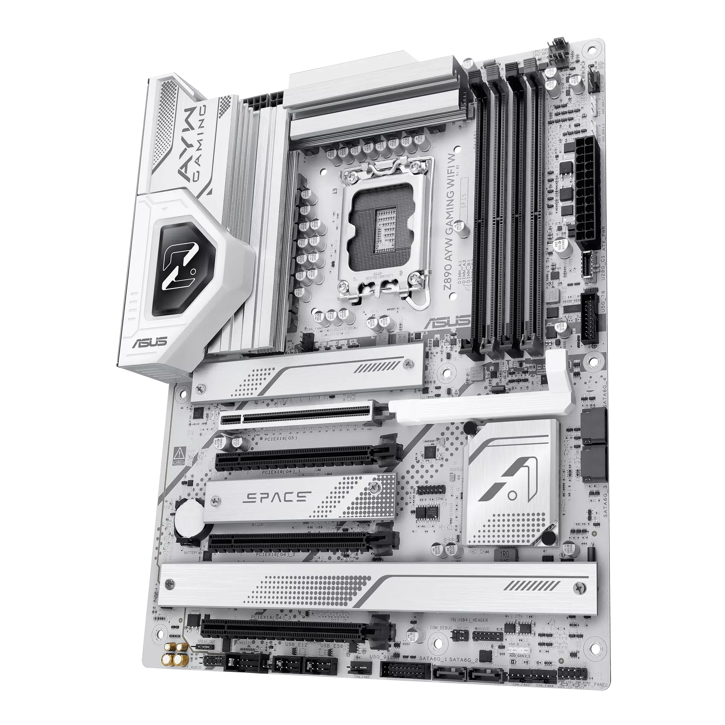 ASUS Z890-AYW Gaming WiFi W Motherboard, Intel Z890 Chipset, LGA1851 Socket, DDR5 Support, PCIe 5.0, WiFi, 2.5Gb Ethernet, ATX Gaming Motherboard | 90MB1I60-M0AAY0 - Image 5
