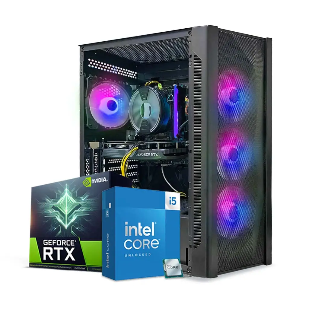 ATOM Gaming PC, Intel Core i5-13400F, RTX 5060 8GB Graphics Card, 16GB RAM, 1TB SSD, 650W PSU, Windows 11 Pro