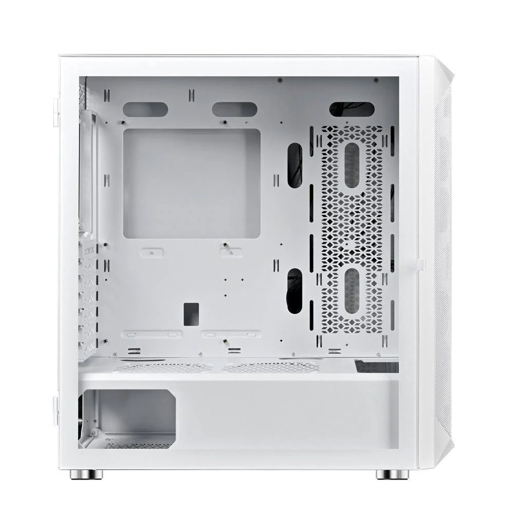 Pleiades E-ATX/ATX/M-ATX Gaming PC Desktop Computer Case Full Tower White with Side Tempered Glass Panels with 8 Fan Support (Fans not including) - Image 3