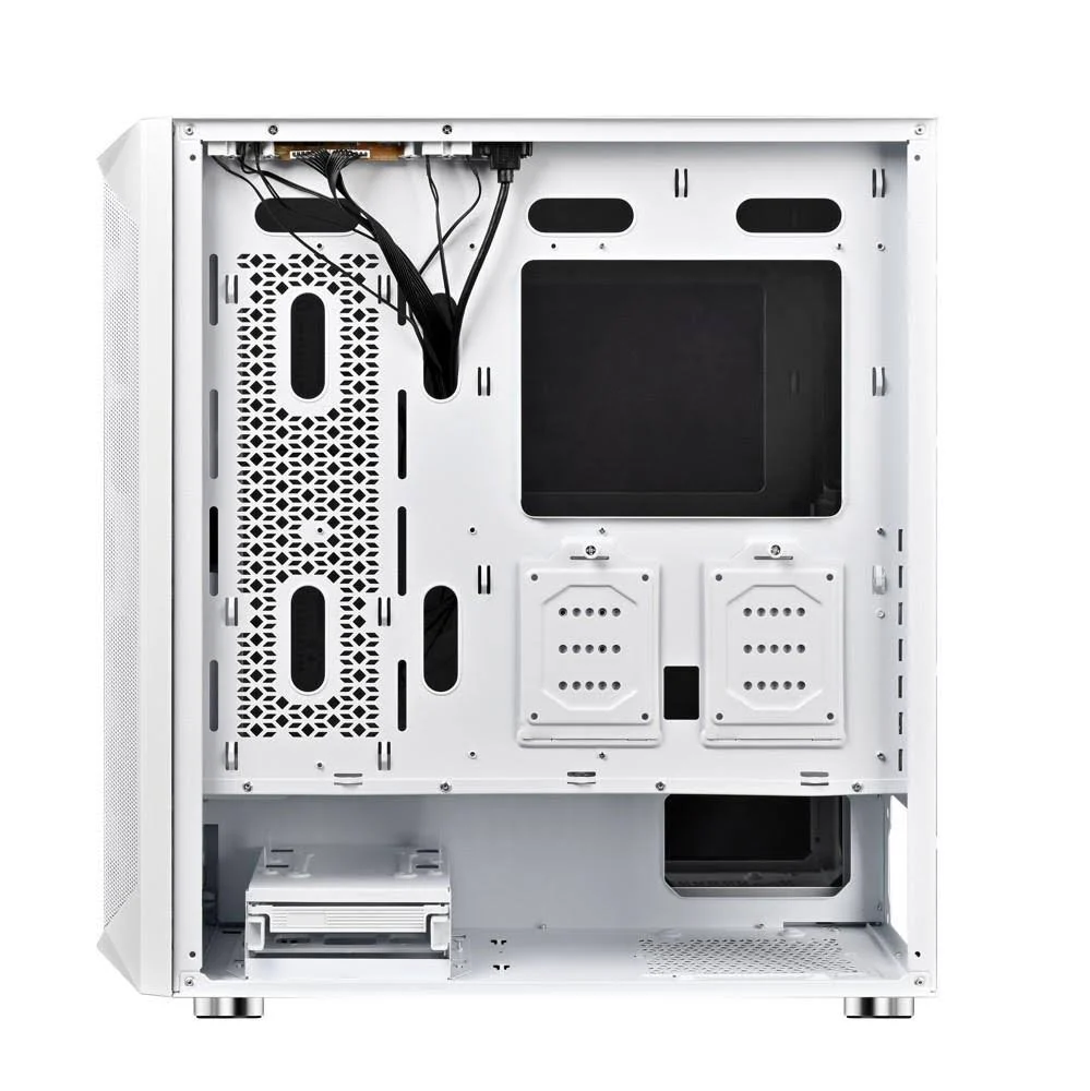 Pleiades E-ATX/ATX/M-ATX Gaming PC Desktop Computer Case Full Tower White with Side Tempered Glass Panels with 8 Fan Support (Fans not including) - Image 4