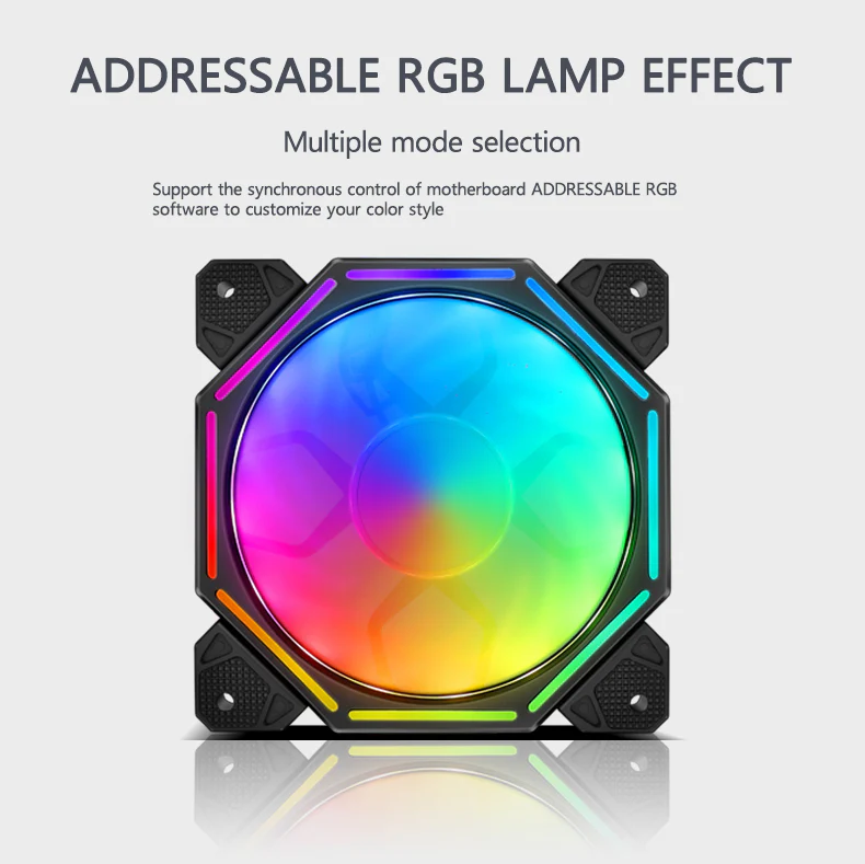 TrueNort Pc Case Fan 120mm RGB 6Pin 12V 3W Black, Single Fan | BJ-120-01 - Image 5