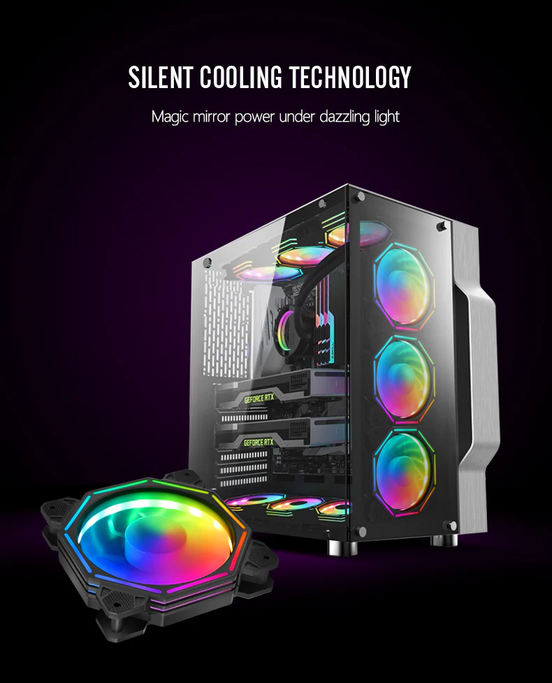 TrueNort Pc Case Fan 120mm RGB 6Pin 12V 3W Black, Single Fan | BJ-120-01 - Image 7