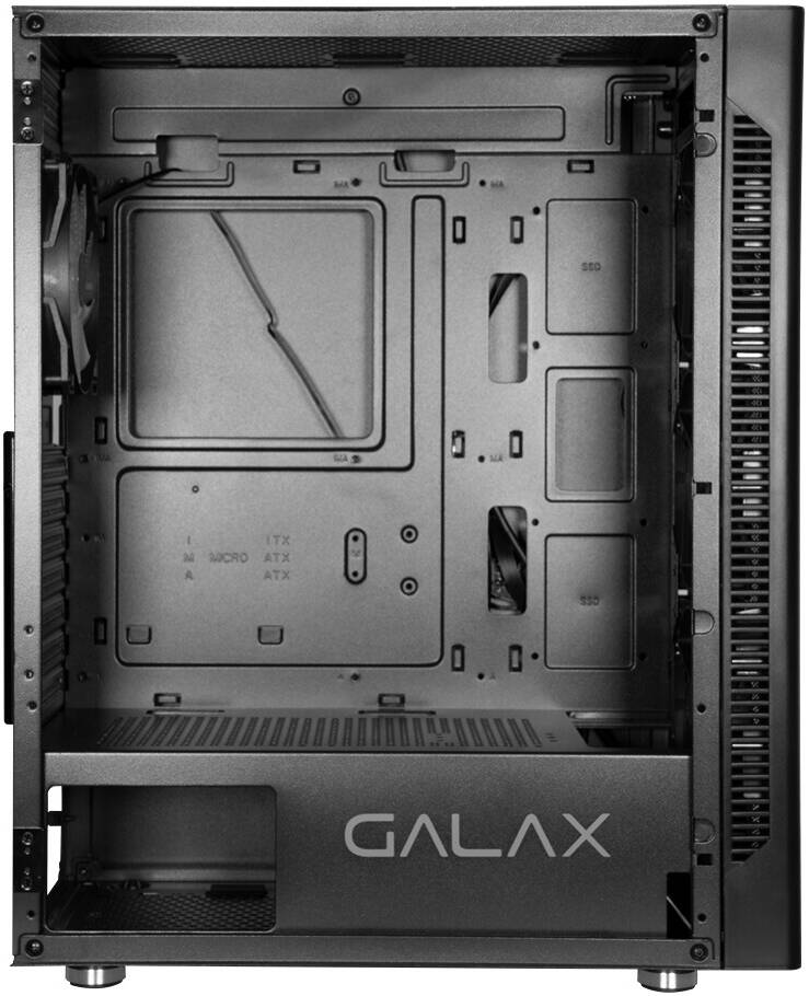 Galax Revolution 06 ATX Mid Tower Case ARGB Airflow Fits Up to 6*120mm Fans 360mm Radiators Gaming Case with USB 3.0/2.0 Interface, Glass Side Panel, Black - Image 5