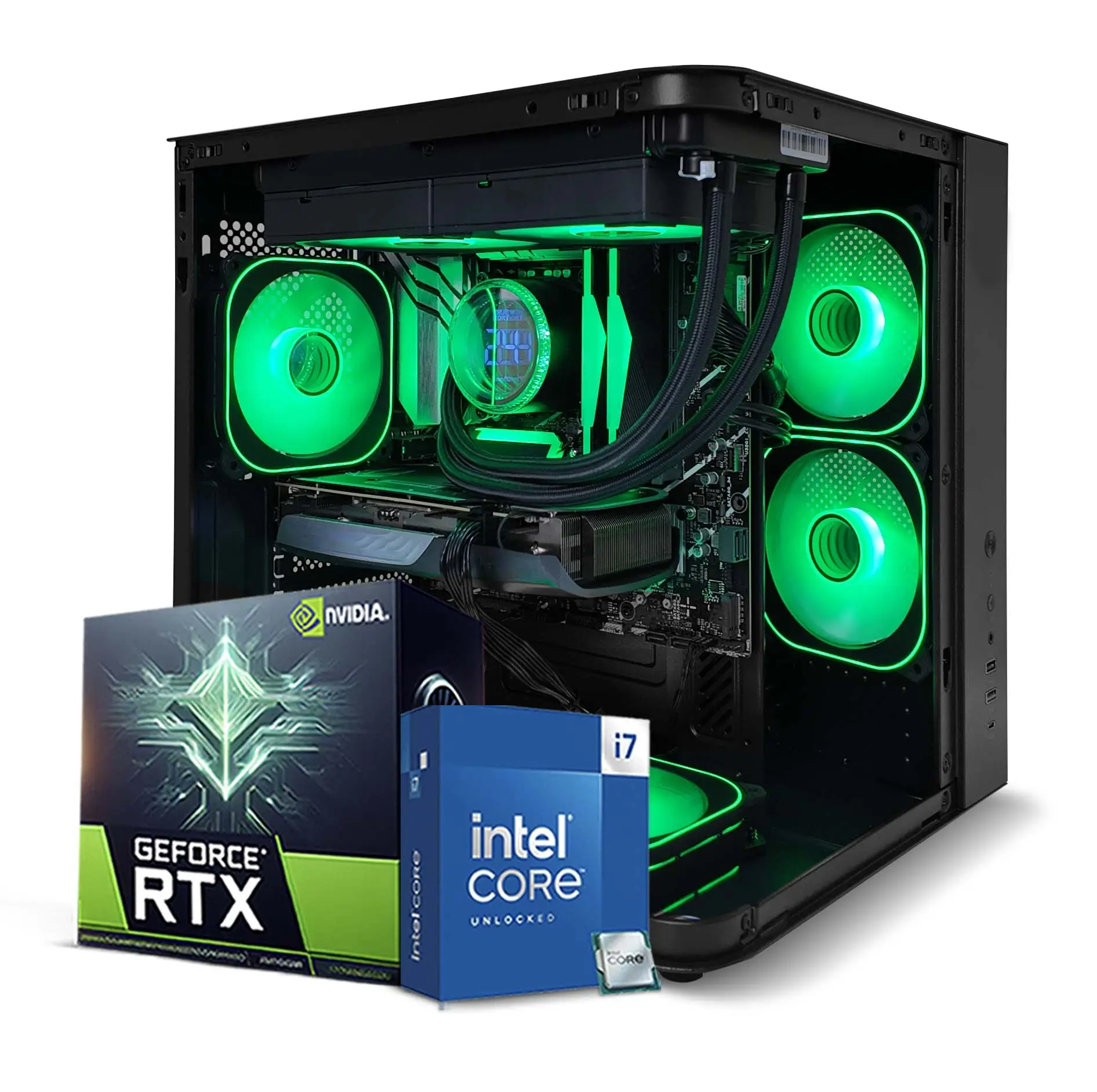 Gaming PC Prime, Intel Core i7-12700KF, NVIDIA GeForce RTX 5060 8GB Graphics Card, 16GB DDR5 RAM, 1TB NVMe SSD, Windows 11 Pro, RGB Black Gaming Case