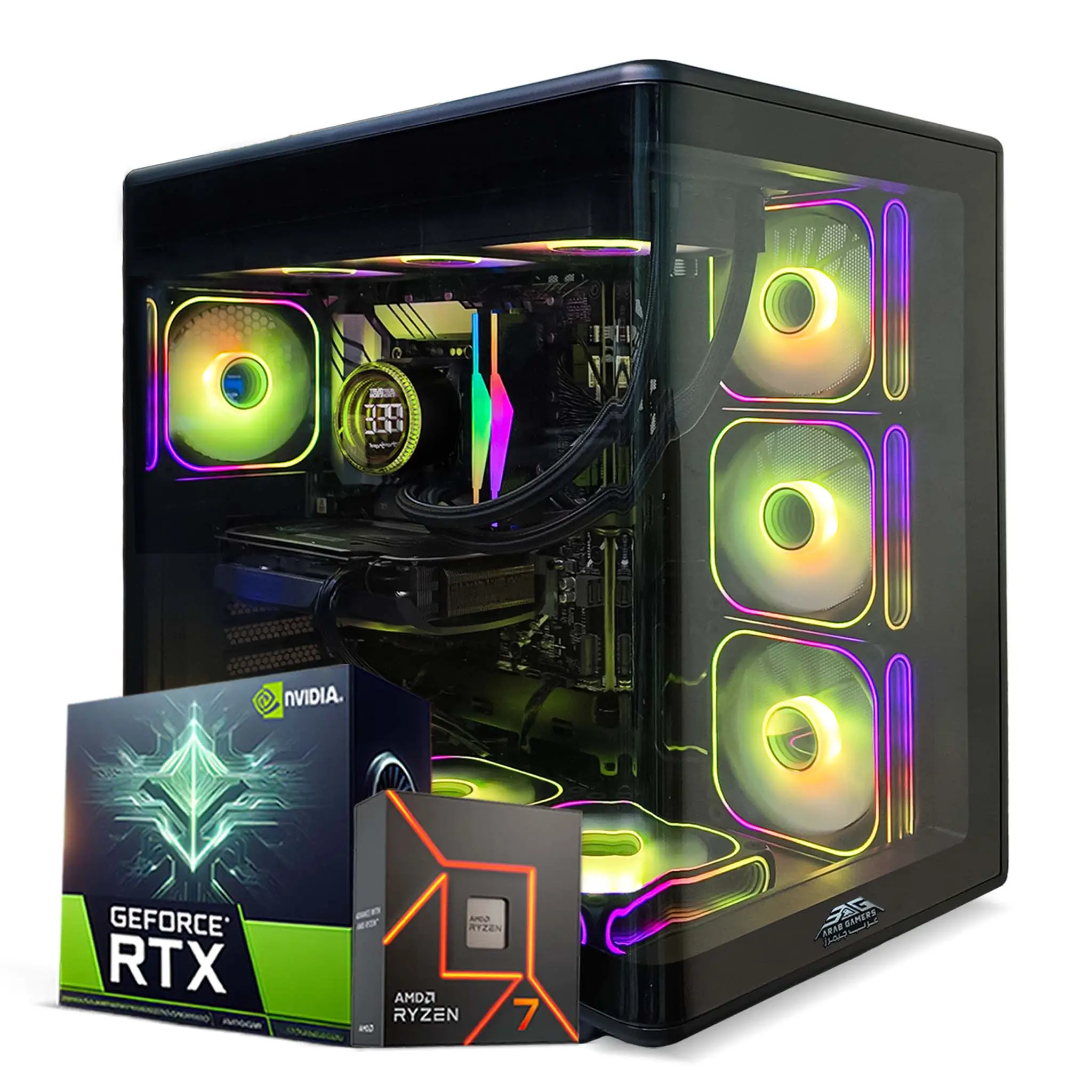 Gaming PC Velox, AMD Ryzen 7 7800X3D, NVIDIA GeForce RTX 5070 12GB Graphics Card, 32GB DDR5 RAM, 1TB NVMe SSD, Windows 11 Pro, RGB Black Gaming Case