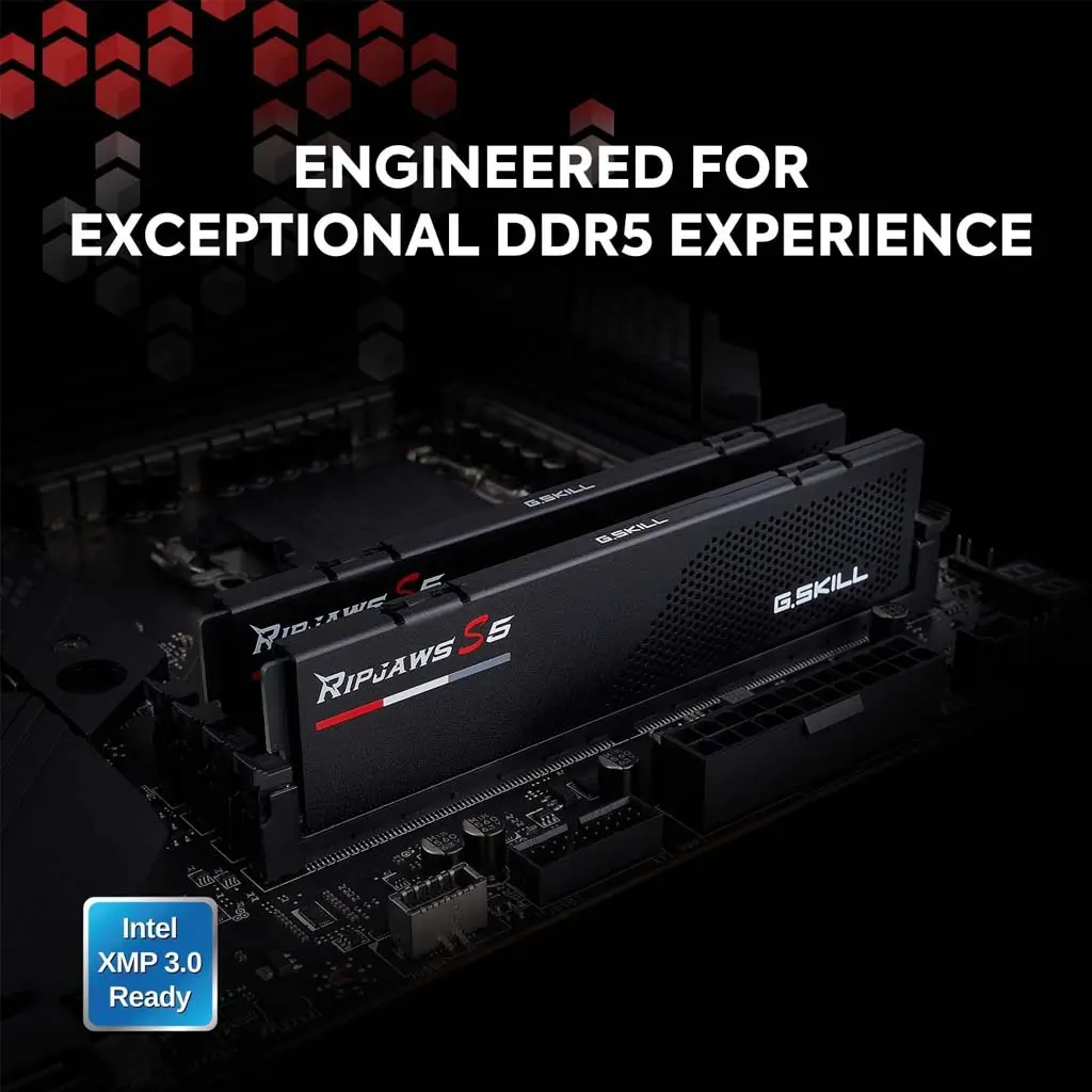 G.SKILL Ripjaws S5 32GB DDR5 6400MHz CL32 RAM UAE – Intel XMP 3.0 Desktop Memory Kit (2×16GB) | F5-6400J3239G16GX2-RS5K - Image 3
