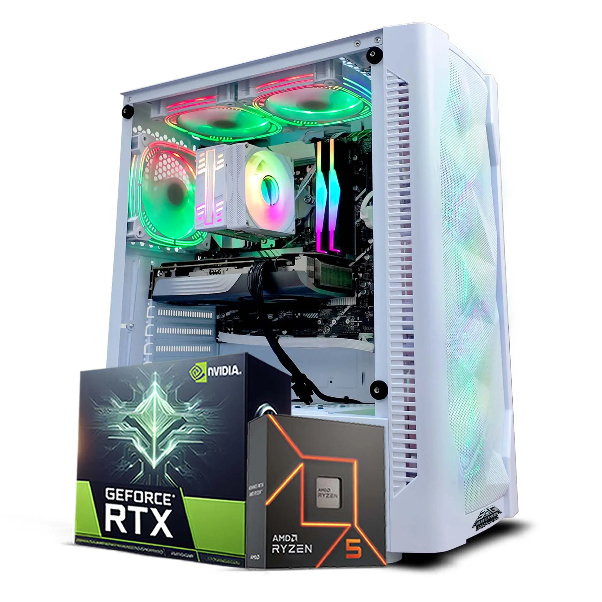 Nitro Gaming PC, AMD Ryzen 5 8400F, NVIDIA GeForce RTX 5060 8GB GDDR7 Graphics Card, 16GB DDR5 RAM, 1TB NVMe SSD, Windows 11 Pro, RGB White Gaming Case