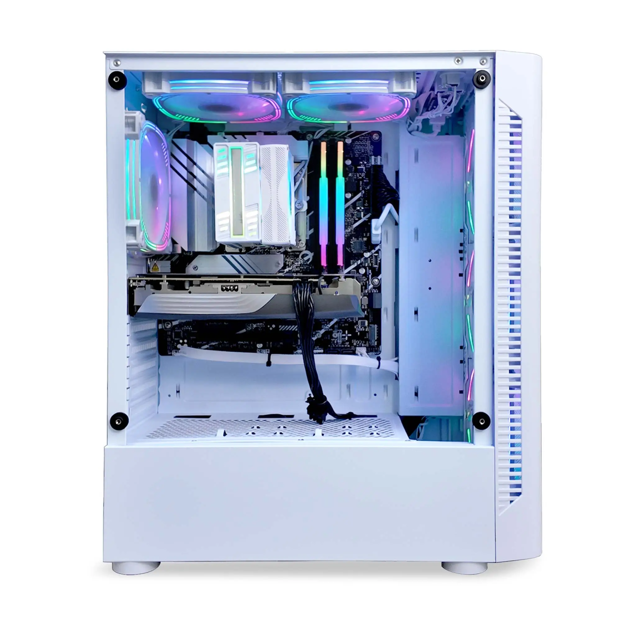 Prebuilt Gaming PC, AMD Ryzen 5 5500, NVIDIA GeForce RTX 3050 8GB Graphics Card, 32GB DDR4 RAM, 1TB NVMe SSD, Windows 11 Pro, RGB White Gaming Case - Image 3