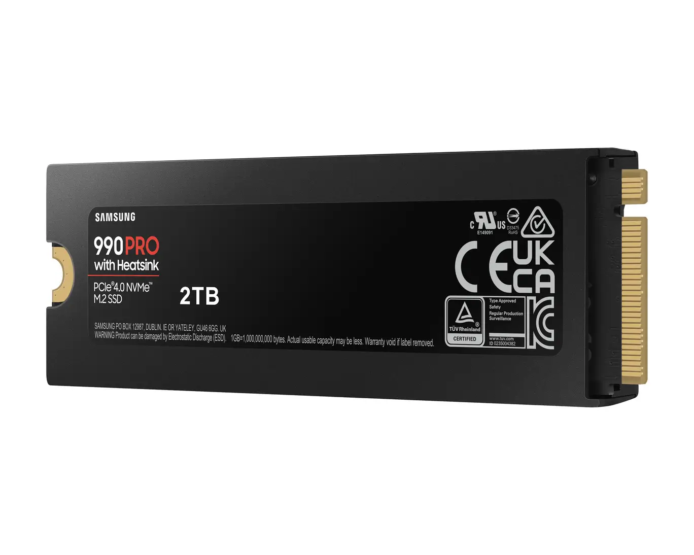 Samsung 990 PRO with Heatsink 2TB M.2 2280 PCIe 4.0 x4 NVMe SSD, Black | V9P2T0CW - Image 3