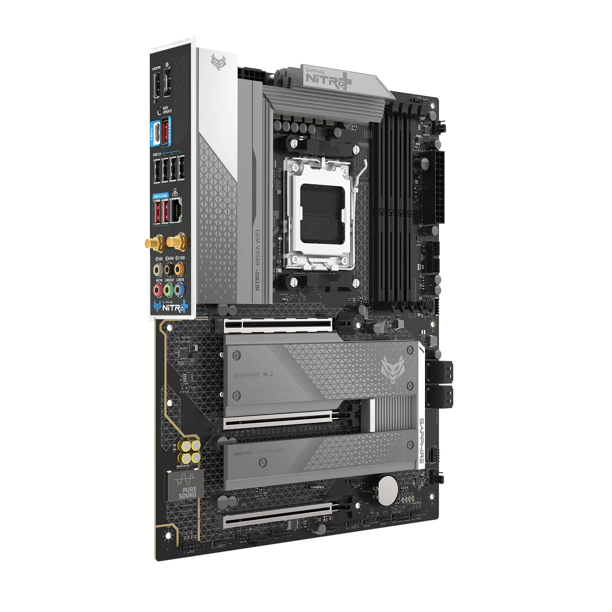 SAPPHIRE NITRO+ B850A WIFI 7 AMD AM5 DDR5 ATX Motherboard – UAE - Image 3