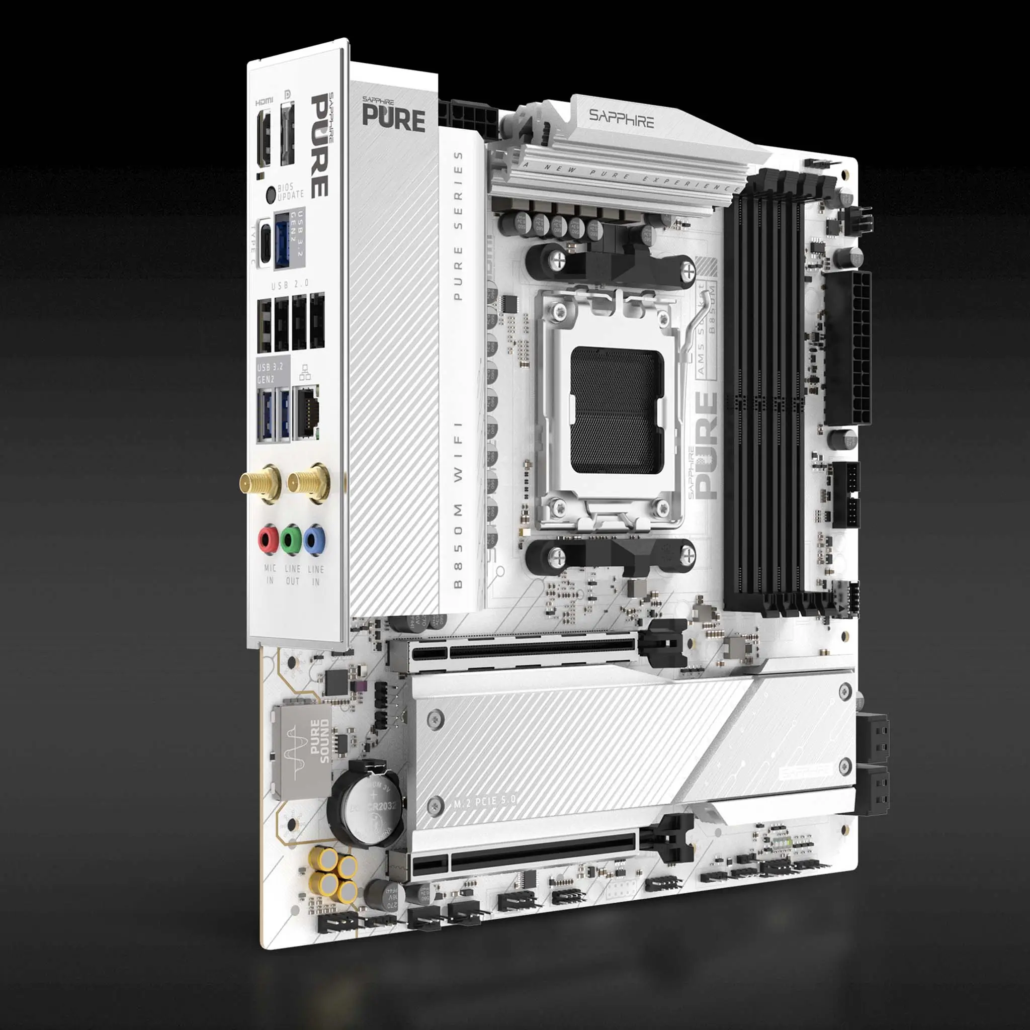 Sapphire PURE B850M WIFI AMD B850 AM5 DDR5 Micro-ATX Motherboard – UAE - Image 3