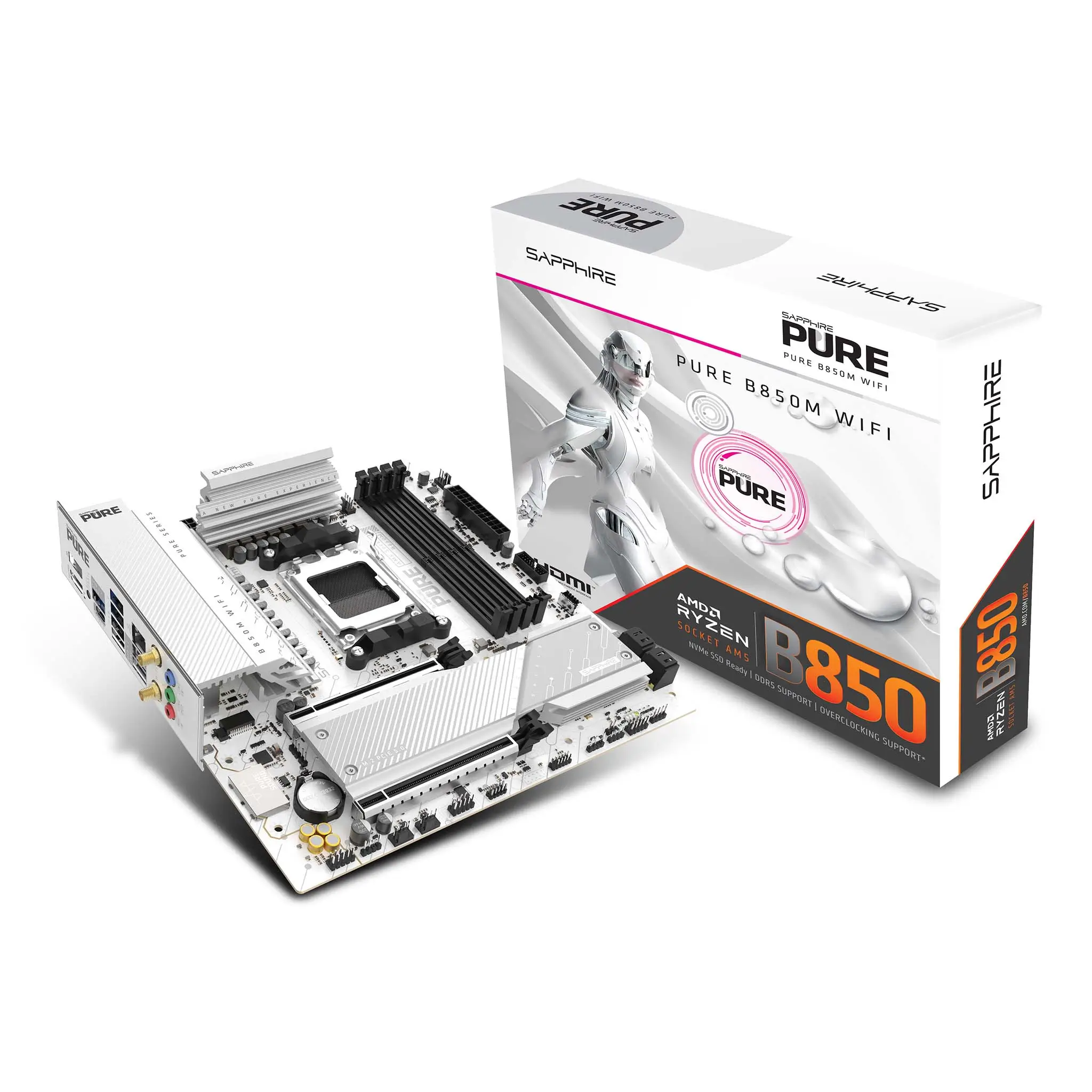 Sapphire PURE B850M WIFI AMD B850 AM5 DDR5 Micro-ATX Motherboard – UAE - Image 5