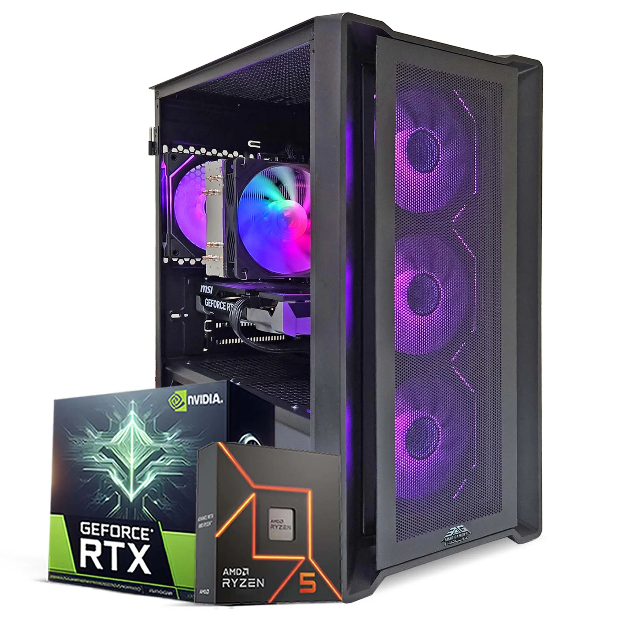 Spectrum Pulse Gaming PC, AMD Ryzen 5 7500F, NVIDIA GeForce RTX 5060 8GB Graphics Card, 16GB DDR5 RAM, 1TB NVMe SSD, RGB Black Gaming Case