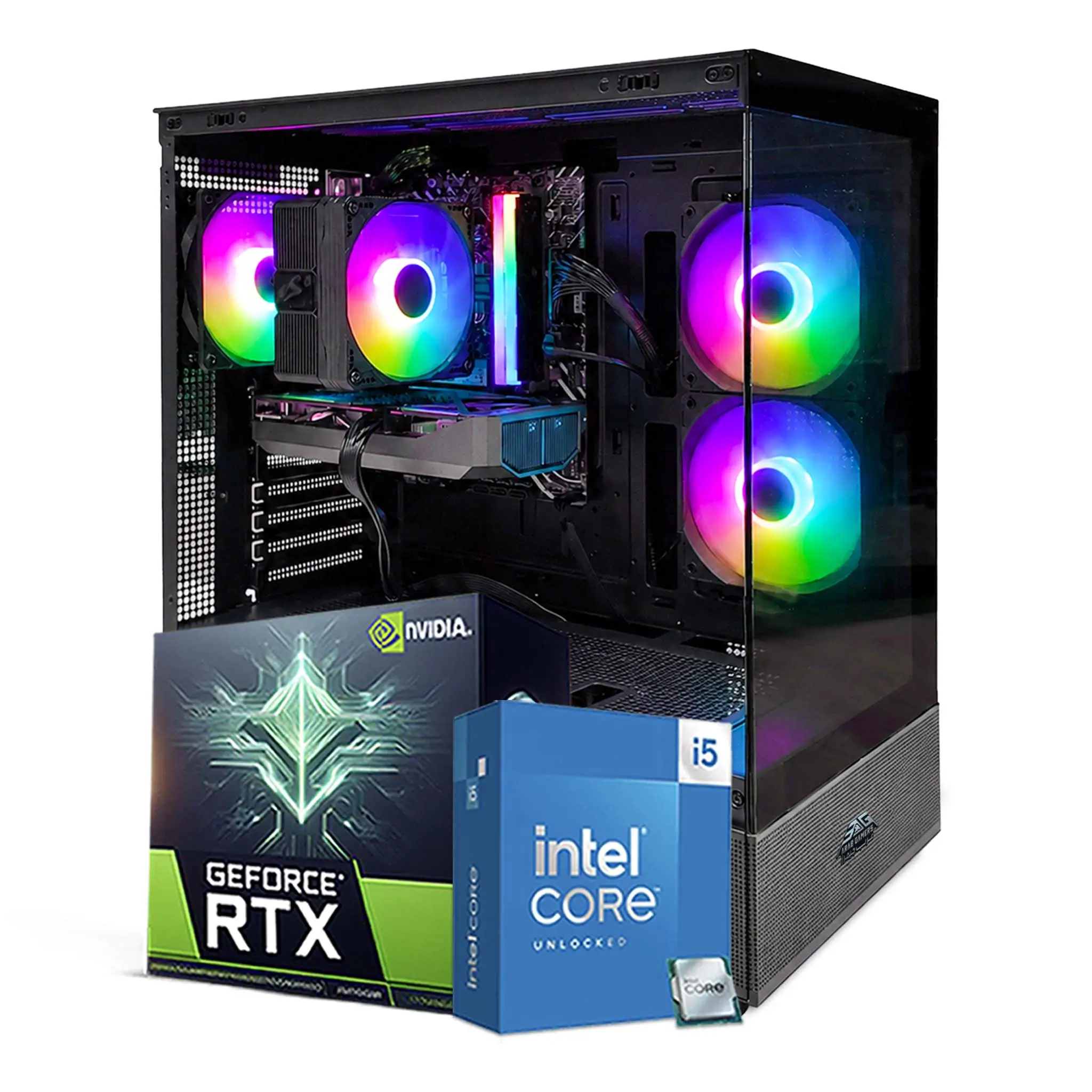 Starter Gaming PC Bundle, AMD Ryzen 5 8400F, AMD RADEON RX 580 8GB Graphics, 16GB DDR5 RAM, 1TB NVMe SSD, 27-inch FHD Dislpay, Combo Set, Windows 11 Pro - Image 2