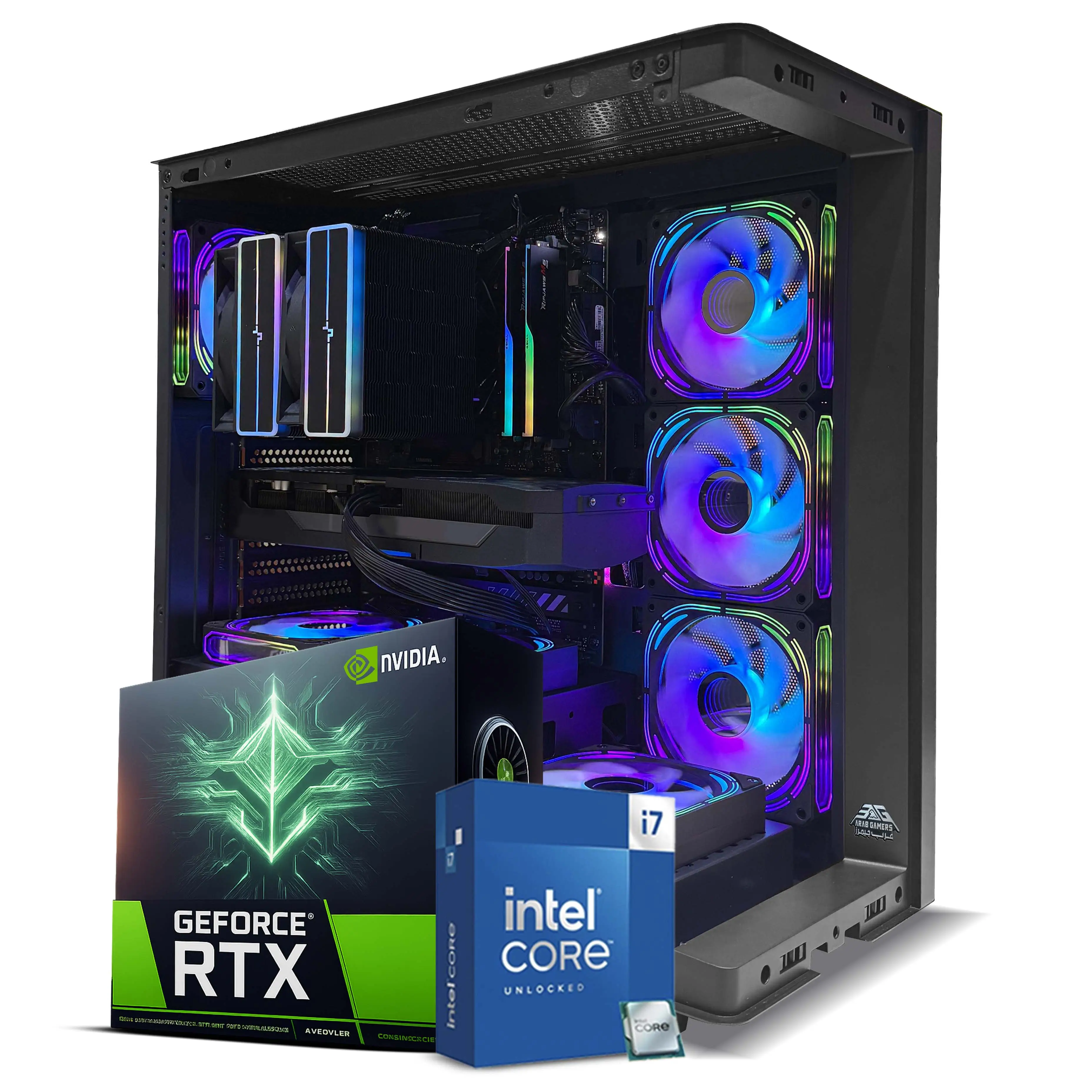 Storm Gaming PC, Intel Core i7-12700K, NVIDIA GeForce RTX 5060 8GB Graphics Card, 16GB DDR5 RAM, 1TB NVMe SSD, Windows 11 Pro, RGB Black Gaming Case