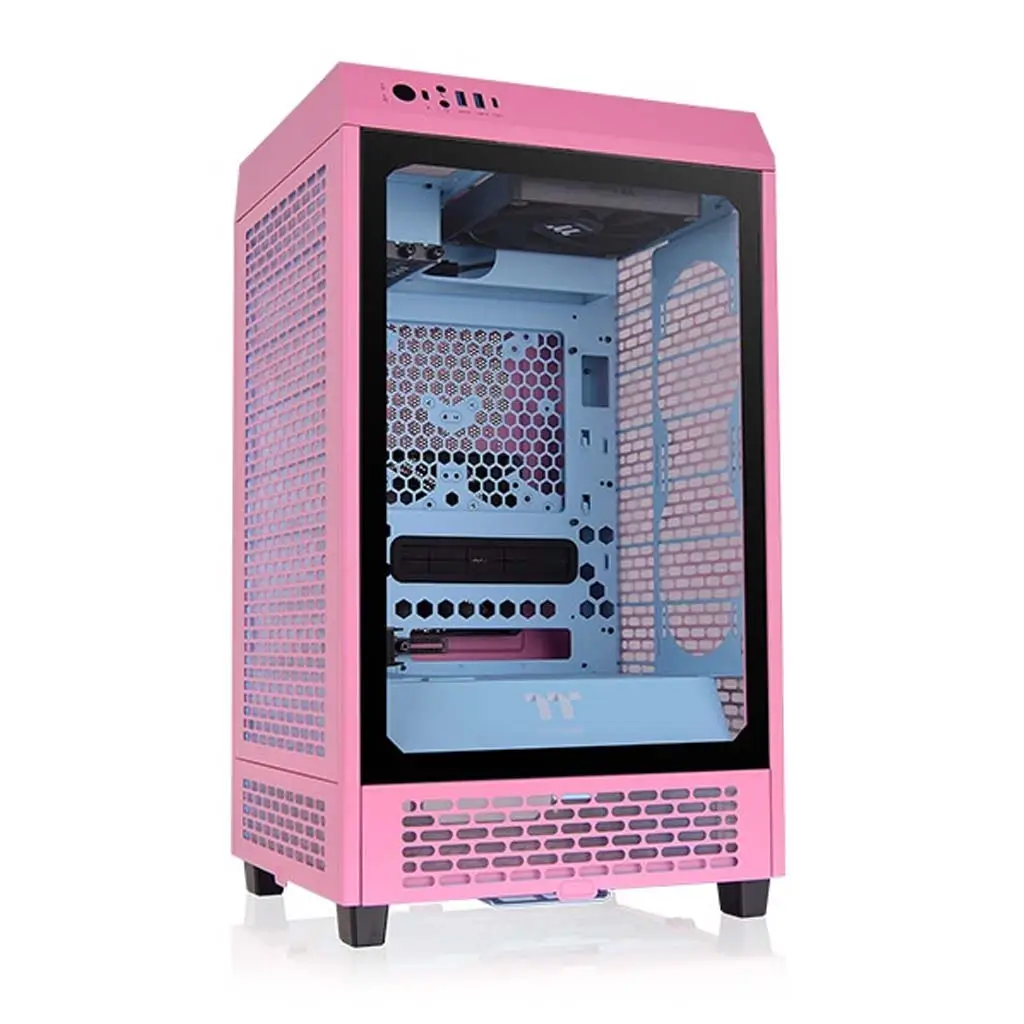 Thermaltake The Tower 200 Bubble Pink – Mini-ITX Vertical Case with Tempered Glass (UAE) - Image 3