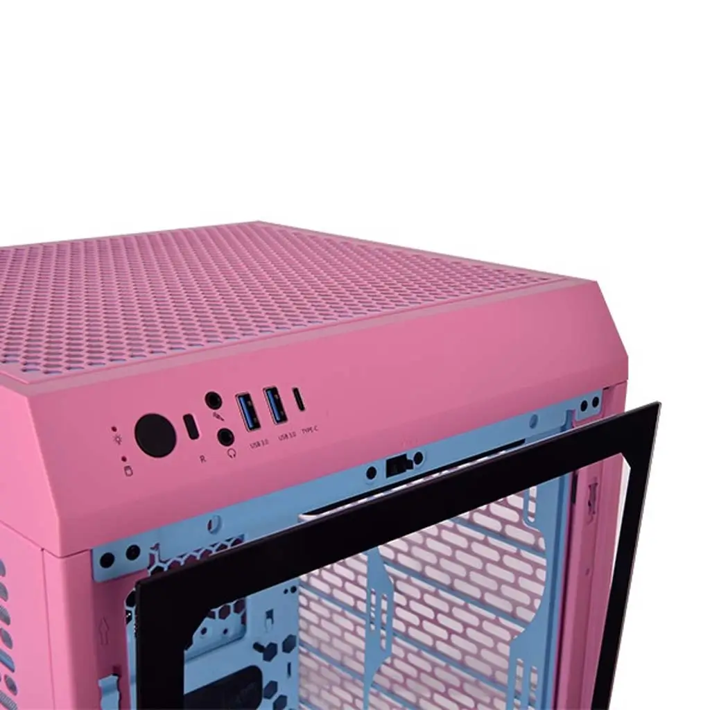 Thermaltake The Tower 200 Bubble Pink – Mini-ITX Vertical Case with Tempered Glass (UAE) - Image 4