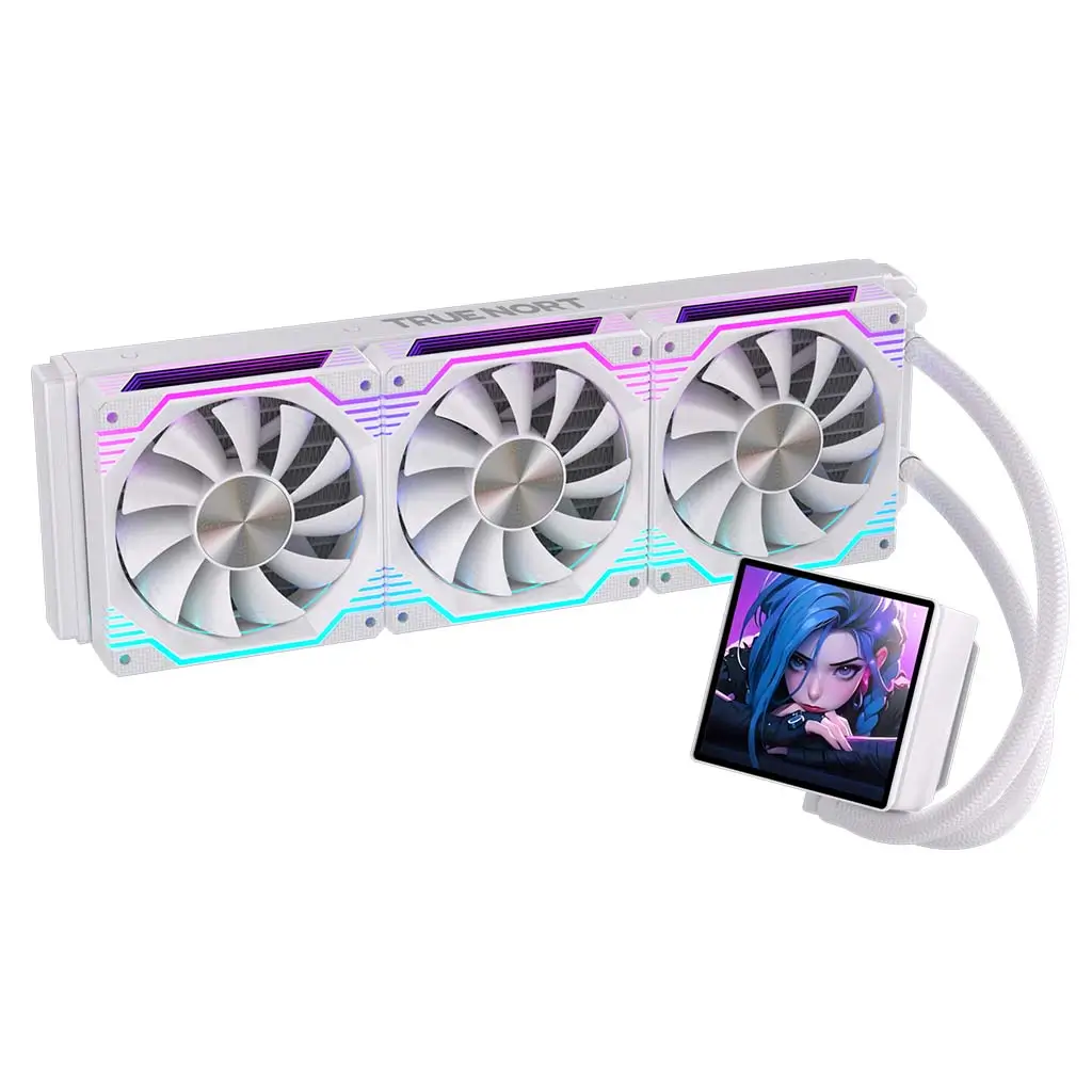 True Nort 360D Advanced CPU Liquid Cooler, 360mm Radiator with DIY Display Screen, Triple ARGB Fans & High-Perfromance Pump, Universel Socket Support - Image 4