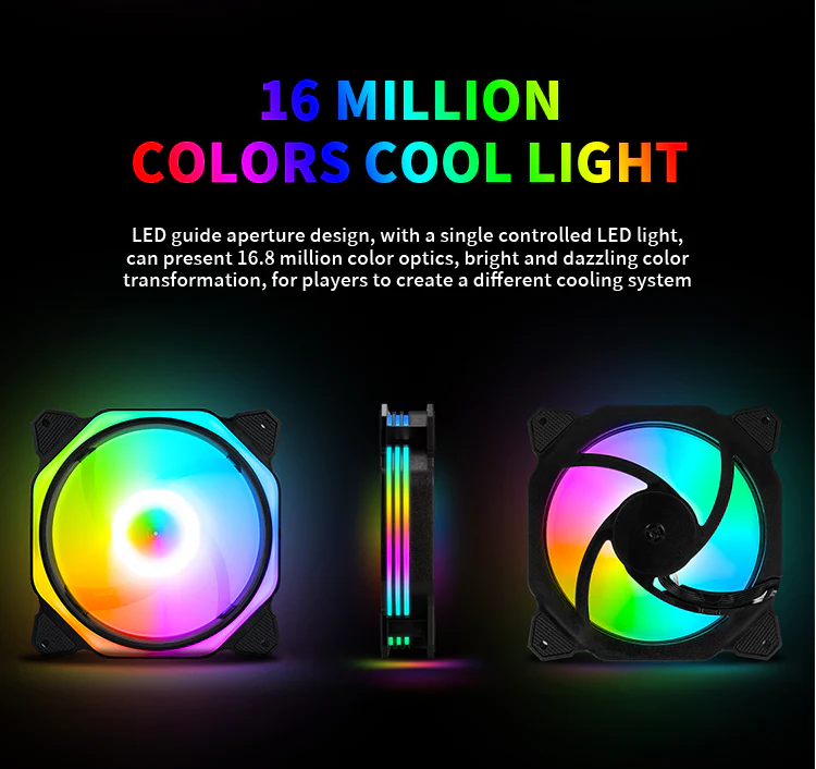 TrueNort Pc Case Fan 120mm RGB 6Pin 12V 3W Black, Single Fan | MF-120-02 - Image 6