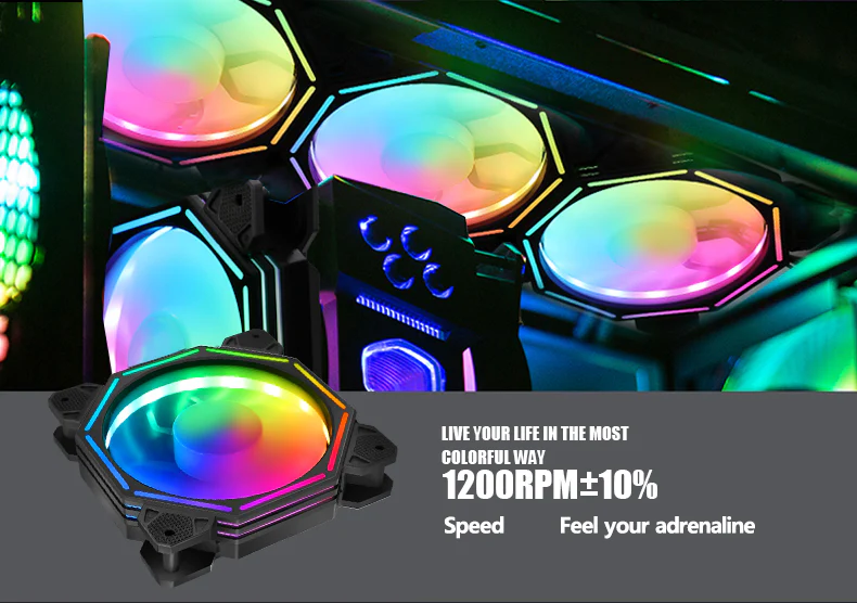 TrueNort Pc Case Fan 120mm RGB 6Pin 12V 3W White, Single Fan | BJ-120-01 - Image 8