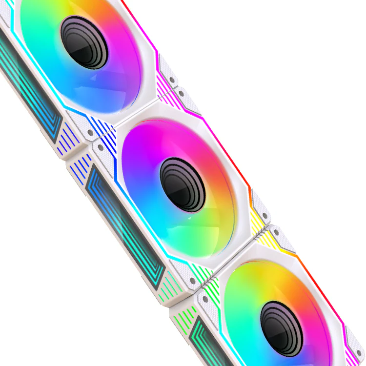 TrueNort Pc Case Fan 120mm RGB 6Pin 12V 3W White, Single Fan - Image 3